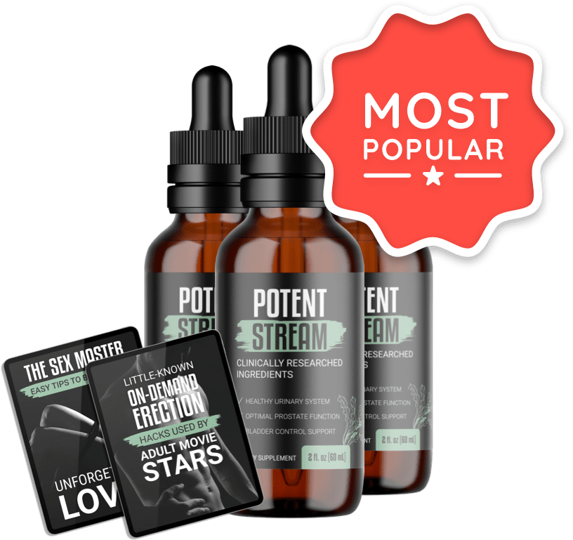 Three bottles of PotentStream with free bonuses